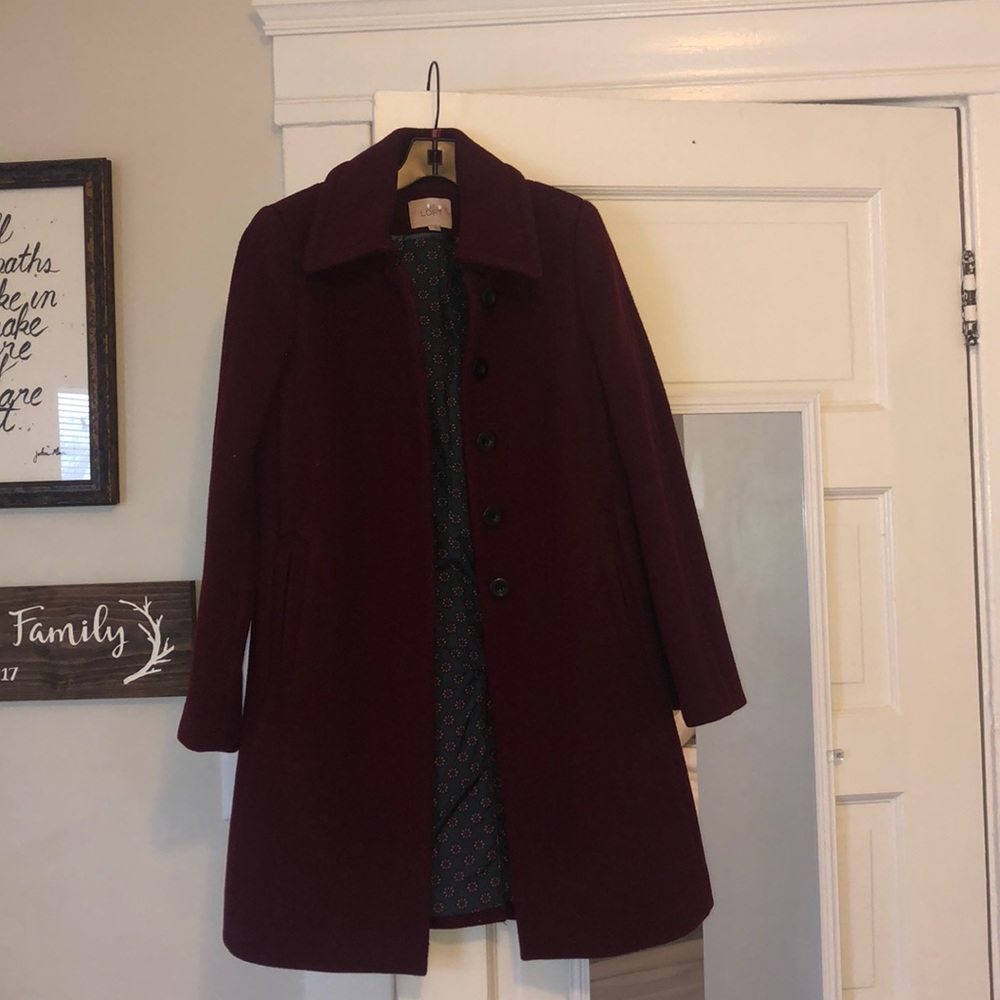 Burgundy Pea Coat